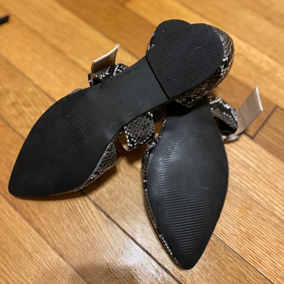 JC Snake Skin Flats With Buckles - Picture 3 of 3